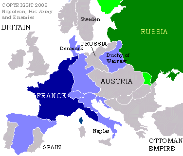 Map Of Europe Under Napoleon