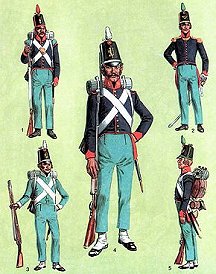 Spanish infantry, 
picture by Funcken.