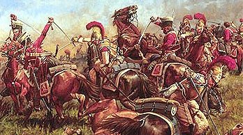 Carabiniers vs Russian hussars at Borodino, by Rocco