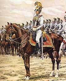Officer of Austrian cuirassiers 
in parade uniform.