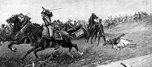 Blucher on the ground.