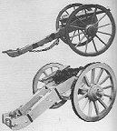 British cannon and howitzer.
Nosworthy's - With Musket, Cannon, 
and Sword.
