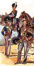 British horse gunners. 
Picture by de Beaufort.