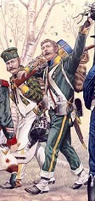 Drummer and Voltigeur of
Croatian Regiment
in Russia in 1812.