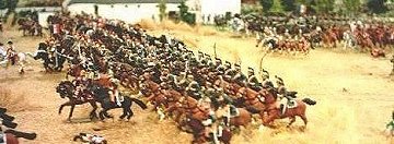 French dragoons.  Diorama.