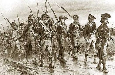 French line infantry
of Revolutionary Wars.