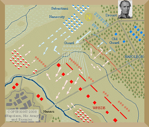 Map of battle of Hanau