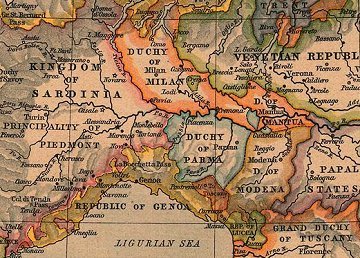 Map of Italy in 1796