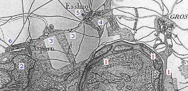 Map of Battle of Aspern-Essling.