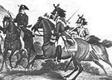 In 1812 Lord Paget was captured 
by French dragoons. Picture by Dubourg