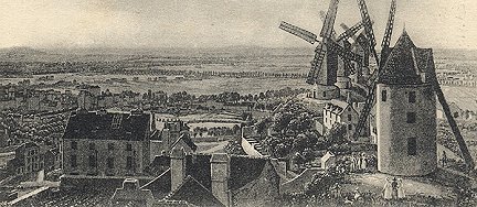 Montmartre Heights 
in early 19th century.