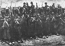 Napoleon in the square 
formed by the 1st Grenadiers