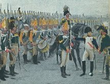 In 1807 Napoleon reviewed 
Russian Guard