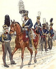 Guard artillery in 1810, 
picture by Knotel.