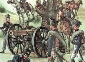 Prussian foot battery, 
picture by Funcken