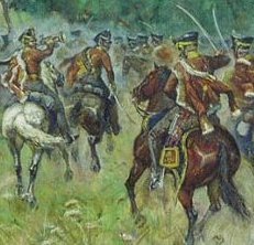 Ahtirka Hussars in combat 1812.
Picture by Chagadayev, 
Russia.