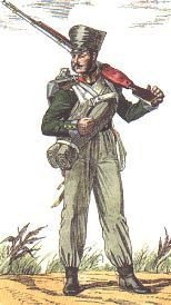 NCO of Orel Regiment in 1812-1813,
picture by Oleg Parkhaiev, Russia