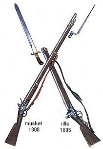 Russian bayonets, musket, and rifle
of the Napoleonic Wars.
Picture by Oleg Parkhaiev, Russia.