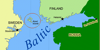 Aland Islands and Baltic Sea.