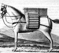 Ammunition horse 
of British rocket troop.