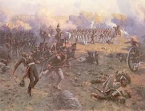 Counterattack of Russian infantry at Borodino.
Picture by Grekhov.