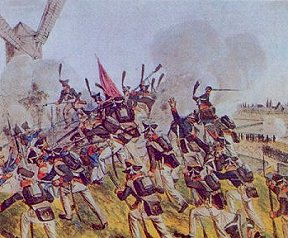 Russian infantry storming
the Montmartre Heights.
Battle of Paris 1814.