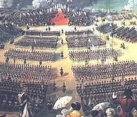 Military grand parade 
in Boulogne Camp