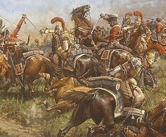 French Carabiniers vs Izoum Hussars 
at Borodino, picture by Keith Rocco, USA