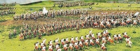 Cavalry battle at Leipzig 1813. 
Part of diorama.
Courtesy of Udo Sixel