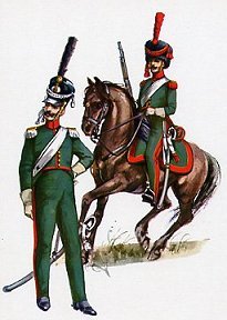 private of centre company
and private of elite company
of 1st Chasseur Regiment
in 1810-1812.