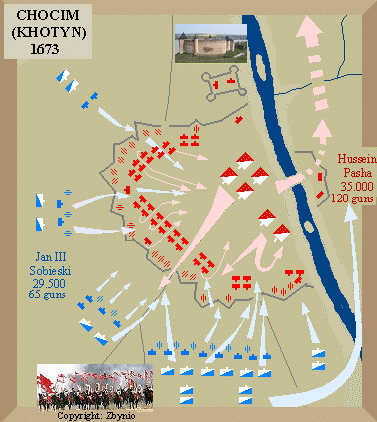 Map of Chocim (Khotyn) 1673