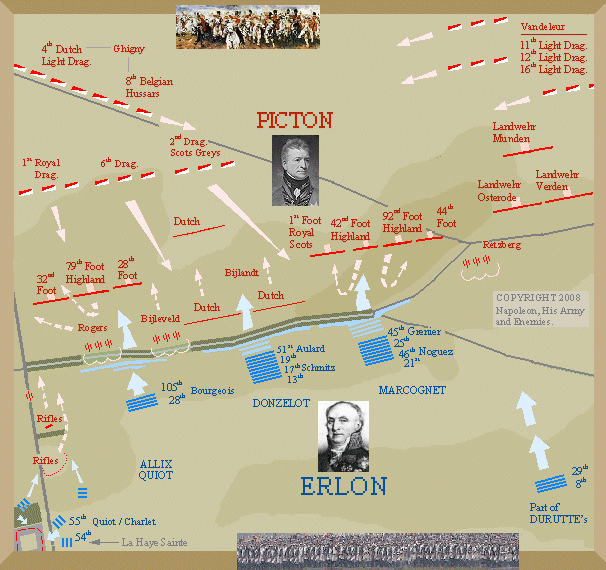 Erlon's attack at Waterloo.