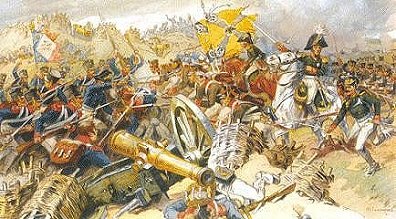 French and Russians in
bayonet fight for the
Great Redoubt.
Battle of Borodino.