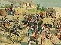 French infantry looting
in Prussia.