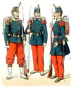 French infantry in 1860