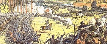 Charge of Russian hussars in 1812, by Parhaiev