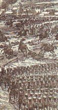Russian infantry formed 
in heavy columns stormed La Rothiere.
Picture by Oleg Parkhaiev.
