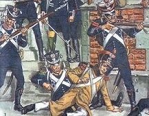 French light infantry, 
picture by Funcken