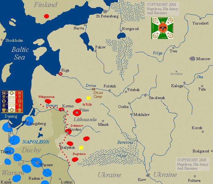 Map: Napoleon's Invasion of Russia in 1812.