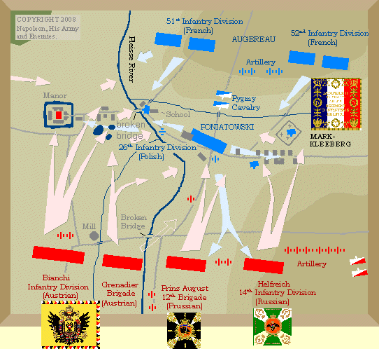 Map of fight for Markkleeberg