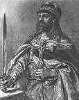 Mieszko I with sword
 and cross.