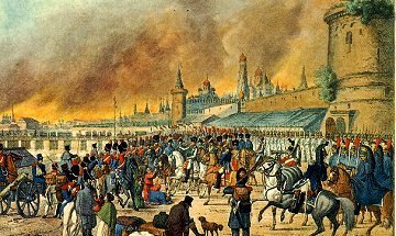 Moscow burning.