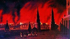 Moscow burning.