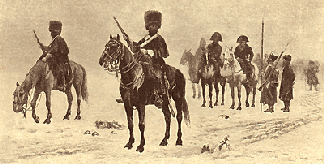 Guard Chasseurs and Napoleon 
in Russia in 1812.