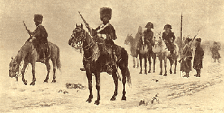 Guard Chasseurs and Napoleon 
in Russia in 1812.