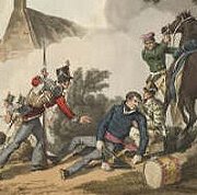 Death of Picton, 
picture by Edward Orme