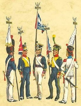Eagle bearers 
of Polish infantry
regiments