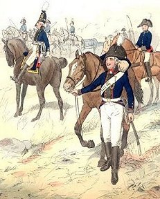 Prussian horse artillery in 1805, 
picture by Knotel.