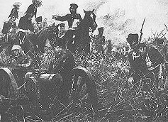 Gneisenau directs retreat of the Prussian army.