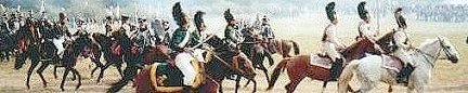 Russian cavalry in reenactment 
of Borodino